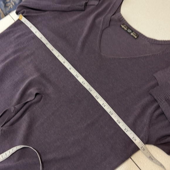 Crea Concept Wrap Knit Top Cotton Blend Purple Made in Italy Sz S - Picture 7 of 11